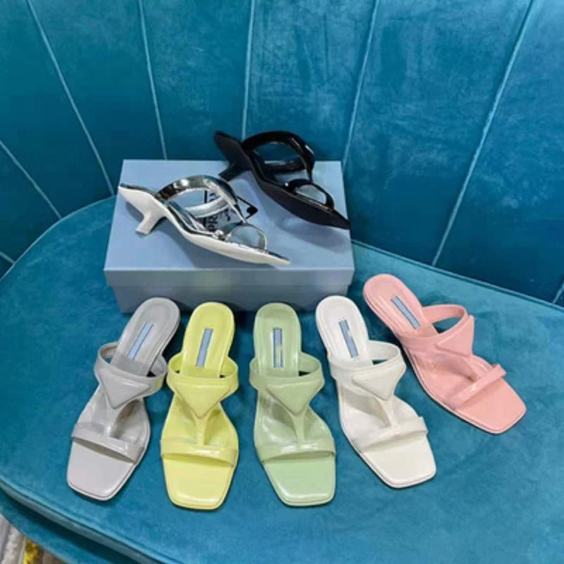 

2021 summer new fish mouth shoes, women's sandals, lazy shoes, Korean low-heeled shoes, women's letter shoes