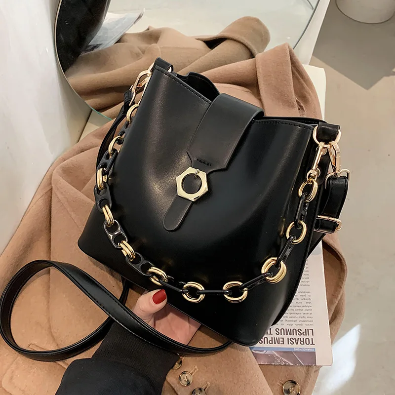 

Женская сумка-мешок из искусственной кожи, однотонная дорожная сумка через плечо, 2021