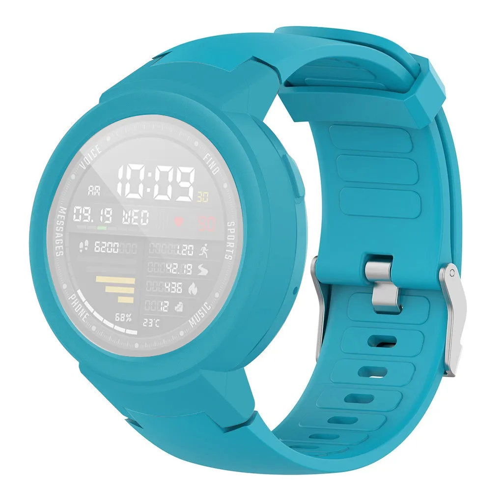 Ремешок силиконовый + защитный чехол из ТПУ для Huami Amazfit Verge Youth Watch сменные