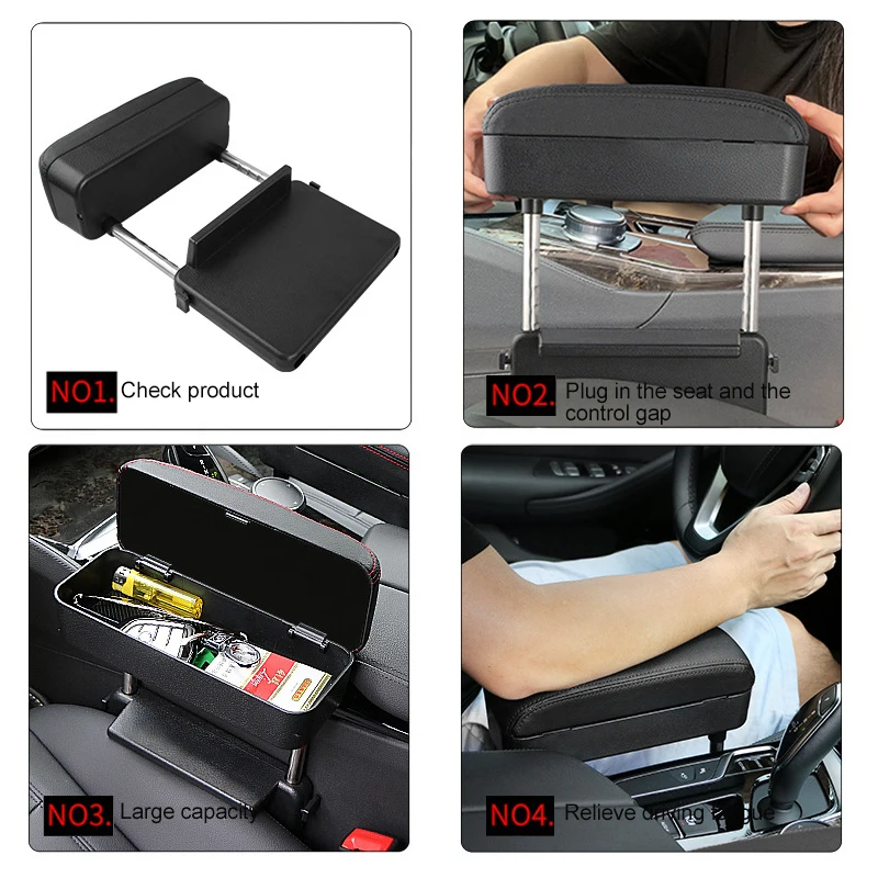 Универсальный автомобильный подлокотник-органайзер регулируемый подлокотник