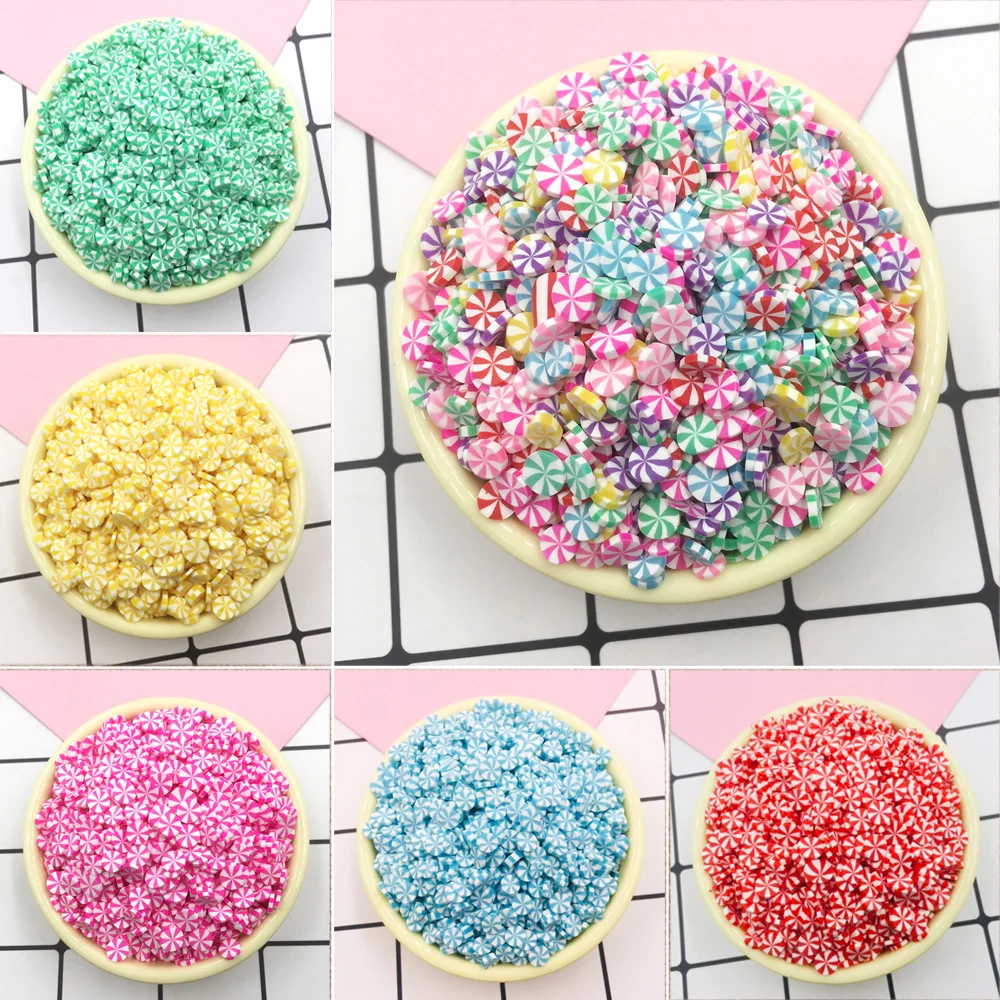 Полимерная Горячая глина для слайма 50 г/лот круглые конфеты искусственный торт