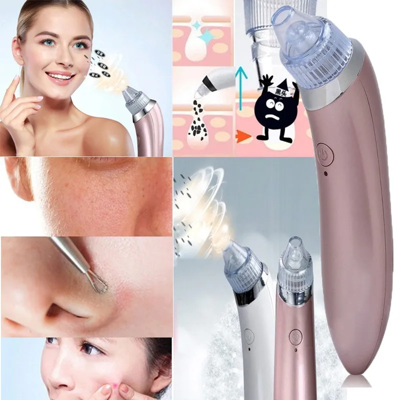 Микродермабразия машина Blackhead Вакуумный Очиститель акне устройство для удаления черных точек Электрический Уход за кожей лица D30916