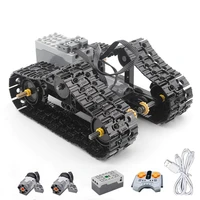 moc refit rc electric tank track building blocks high tech remote control tracked tank model bricks toys for children gifts