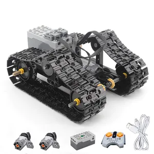 Конструктор MOC для ремонта радиоуправляемого электрического танка, трасса, высокотехнологичный, гусеничный танк, модель, игрушки для детей, подарки
