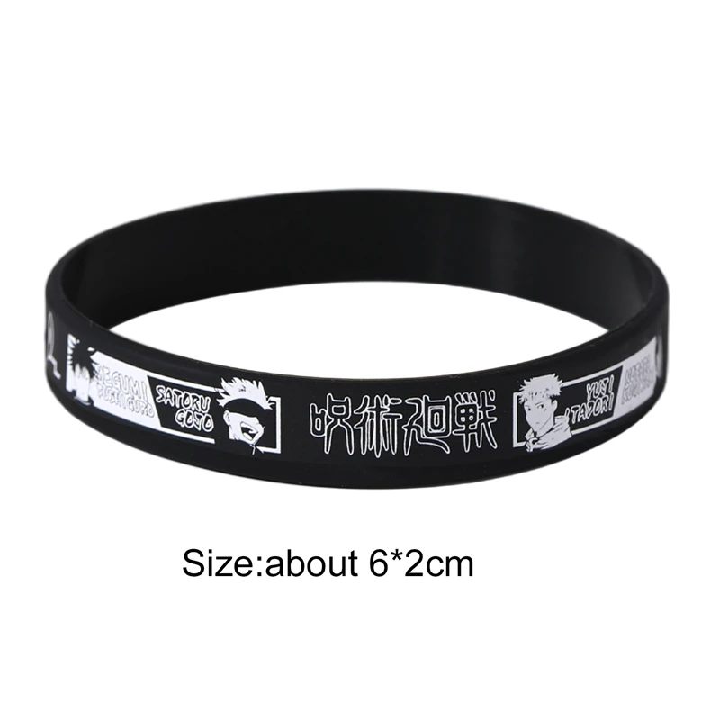 

Anime Jujutsu Kaisen Fushiguro Megumi Itadori Yuji Silica Gel Bracelet Men Women Student Silicone Wristband Hand Chain Gift