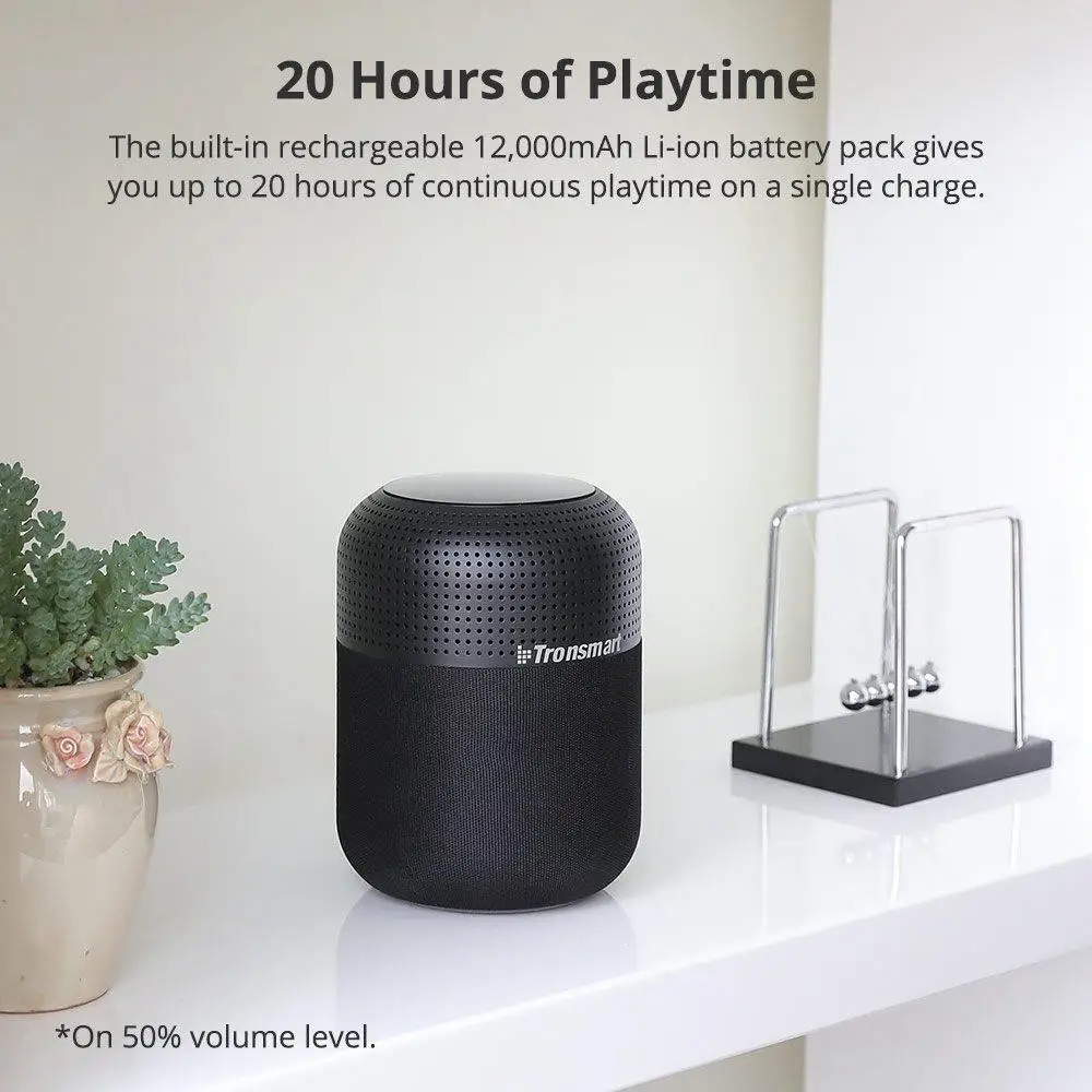 Tronsmart Element T6 Max 60 Вт Bluetooth 5 0 NFC динамик SoundPulse™20 часов воспроизведения Siri Google Assistant