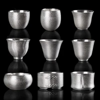 silver teacup ceramic sterling silver master cup teacup kung fu tea set silver plated chinese single cup home