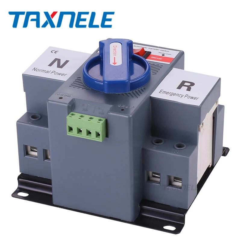 ATS 2P 4P 63A 230V 380V микро-прерыватель цепи двойной мощности автоматический переключатель передачи автоматический переключатель