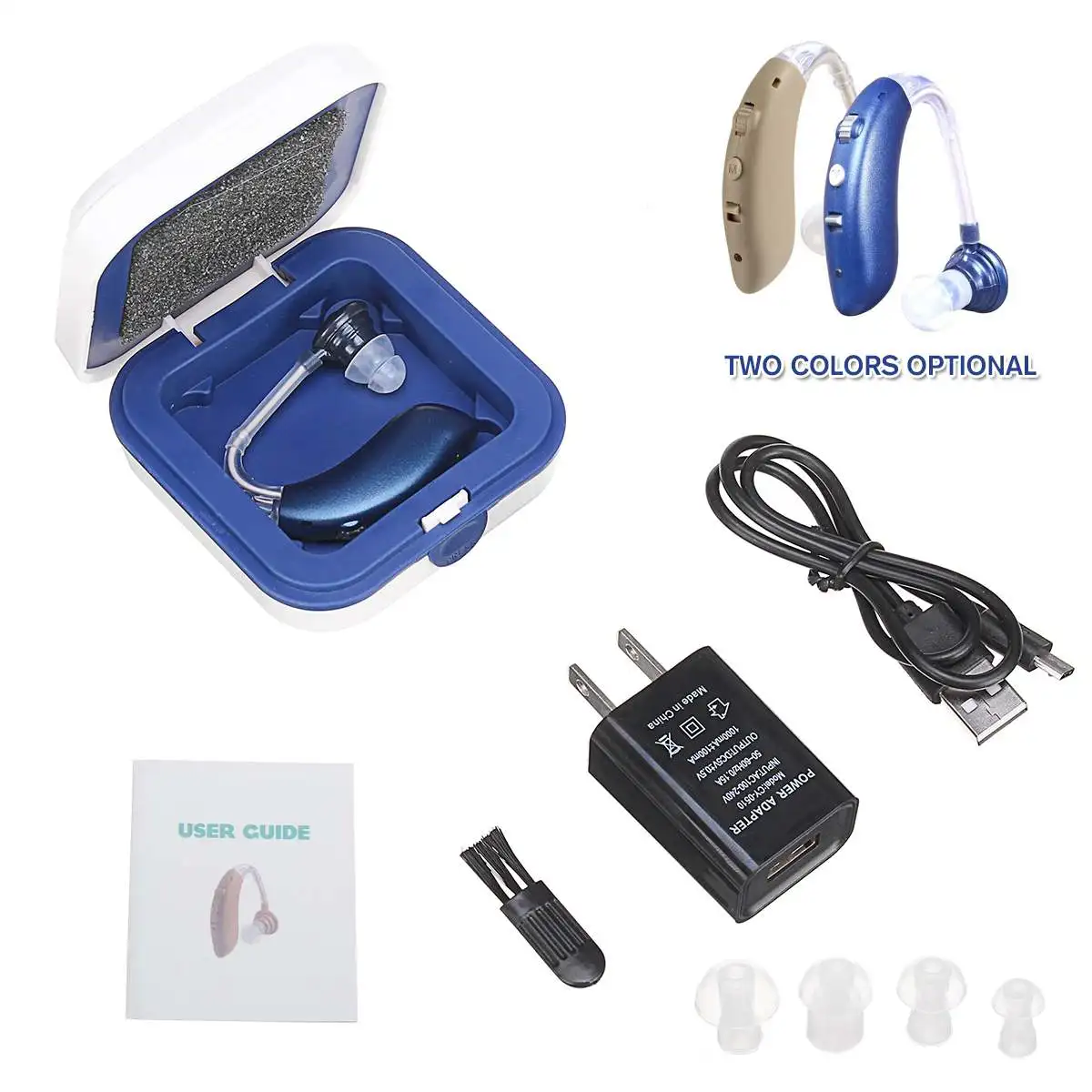 

Rechargeable Hearing Aids For Deafness Invisible Ear Sound Amplifier Adjustable Tone Hearing Device For The Deaf Elderly