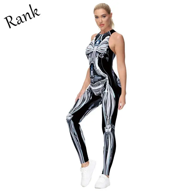 

Rank Women's Jumpsuit New Digital Printed Casual Yoga Pants Fashion Halloween Slim Pants Beauty Back Jumpsuit 2021 Summer