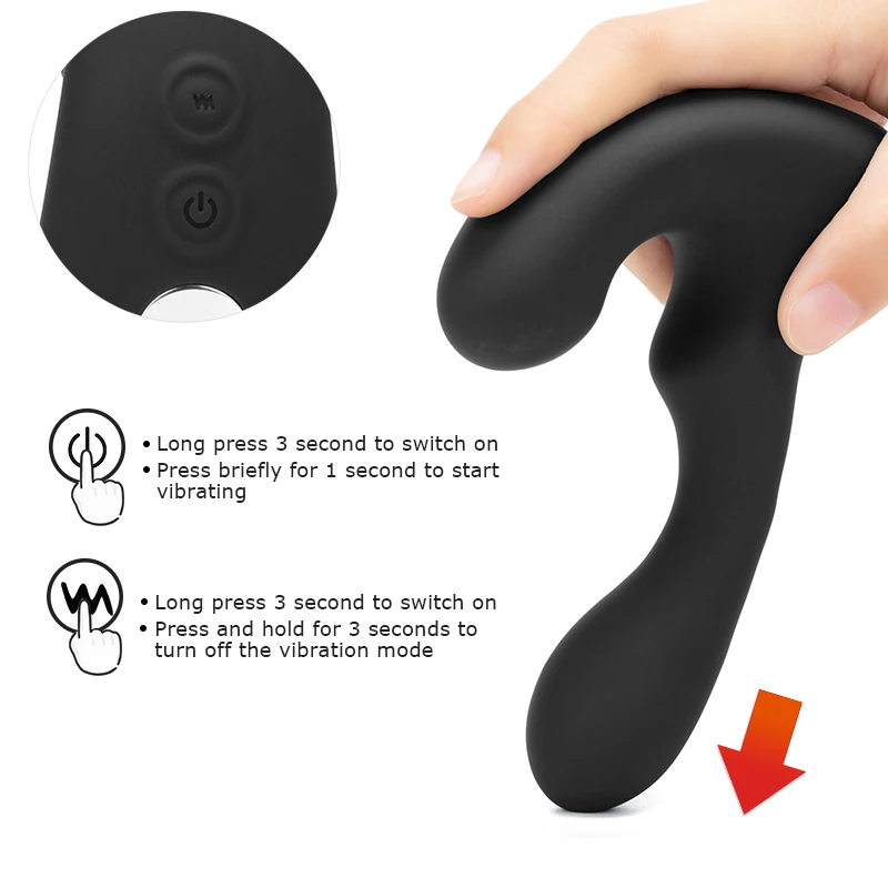 Вибратор массажер простаты для мужчин Анальный вибратор с мощным мотором