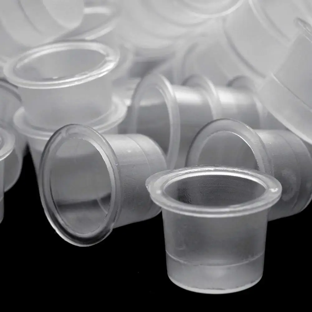 

1000Pcs Ink Cups High Capacity Safe Mixed Sizes Plastic Variety Sizes Ink Cups for Storage