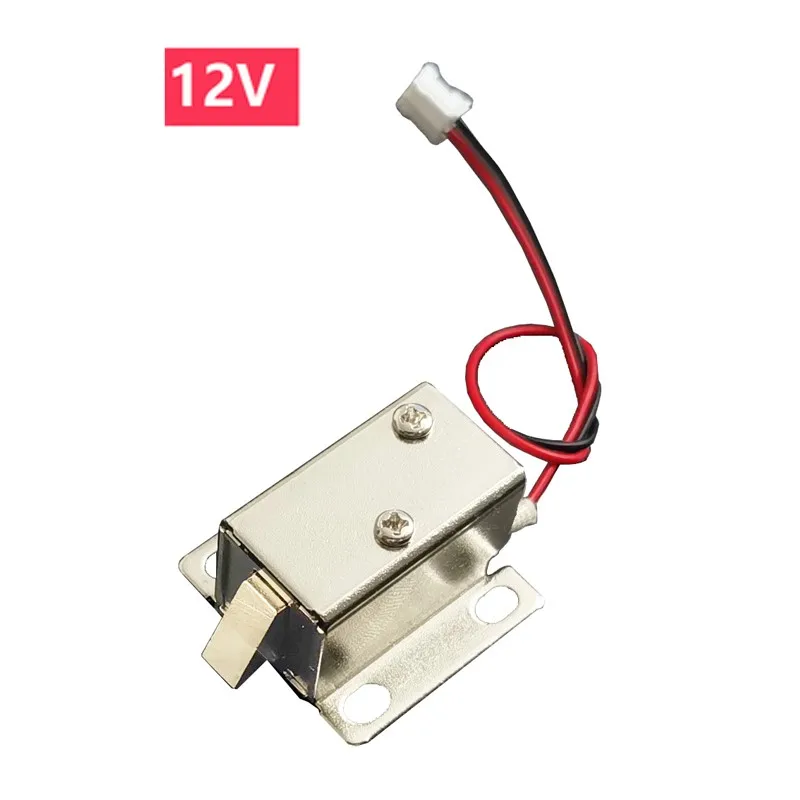 12V 24V Small Electric Bolt Lock Draw Cabinet Electronic Plug-in Door Electromagnetic Express Locker | Безопасность и защита