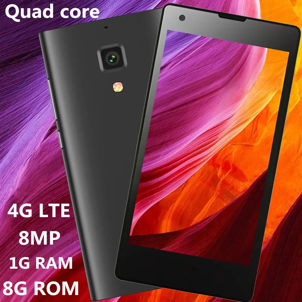 4G LTE Android OS смартфоны 1G RAM + 8G ROM четырехъядерный Китай мобильные телефоны 8MP