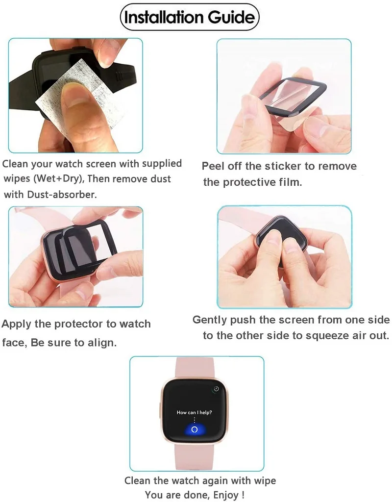 

10PCS 3D Edge Soft Screen Protector for Garmin Venu SQ Music Full Coverage Smart Watch Protective Film (Non Tempered Glass)