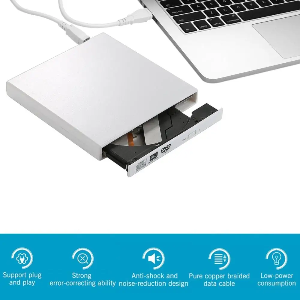 Внешний оптический привод DVD ROM CD RW USB 2 0 CD/DVD плеер комбинированный ридер запись