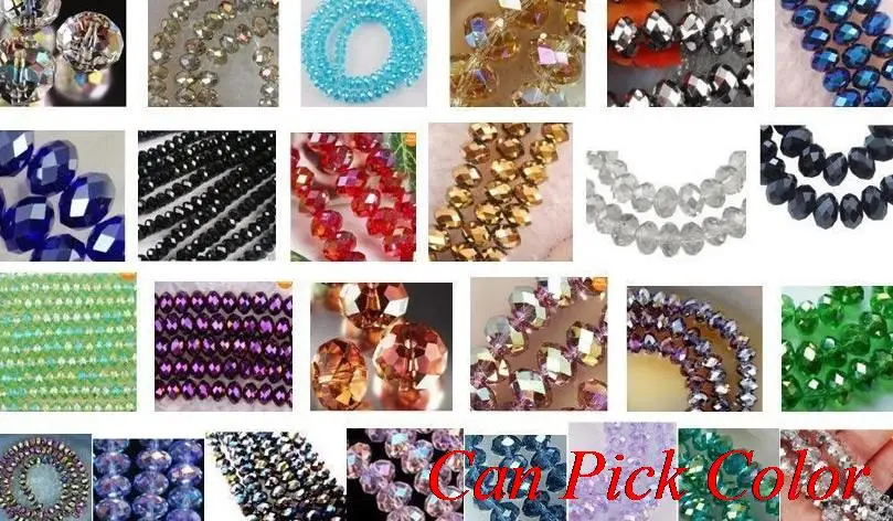 

6mm 500Pcs/lot strand Mixed Faceted Rondelle Glass Crystal Beads spacer Bracelet hdf2 Making DIY Round Quartz