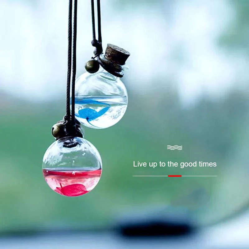 2 шт. подвеска для украшения автомобиля + изысканный стеклянный кулон креативная