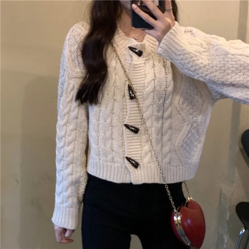 Unif Cardigan Sweater Women's Korean Version Loose Outer Wear Red Chic Long Sleeved Coat Jum |