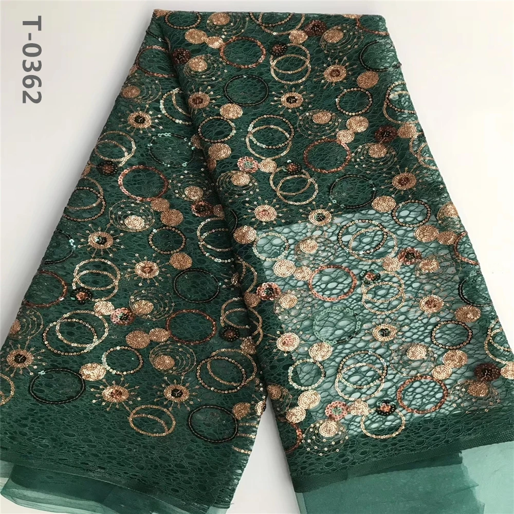 Новейшие черные кружевные ткани с блестками высококачественные африканские