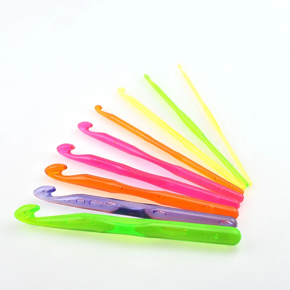 9 шт. цветные пластиковые прозрачные вязальные крючки 3 0 12 мм|Швейные иглы| |