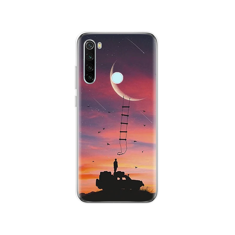 Силиконовый чехол для xiaomi Redmi Note 8T мягкий из ТПУ 8 NOTE PRO с кошкой | Мобильные