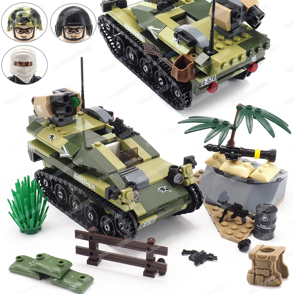 Немецкая армия военная разведка танка Weasel автомобиль строительный блок 2 мировая