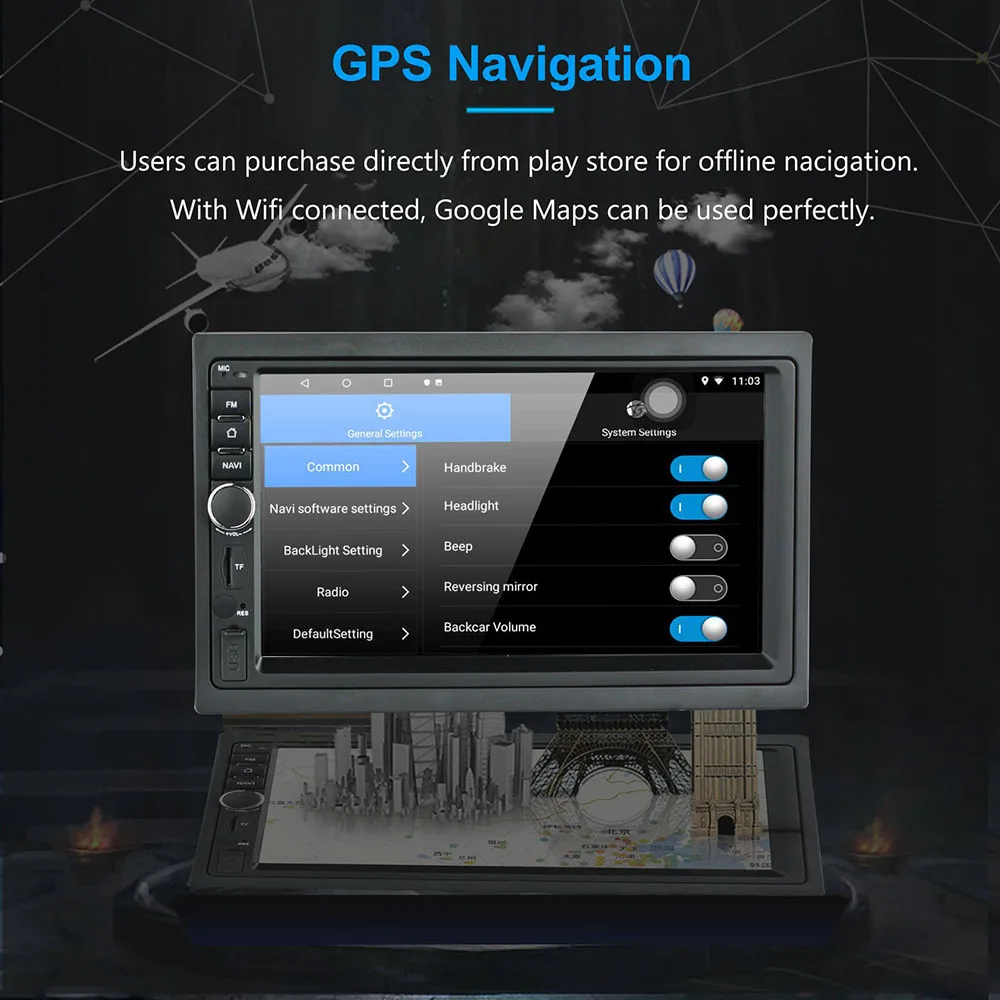 2GB+ 32G 2Din Android 8,1 автомобильный мультимедийный плеер универсальное Радио Стерео " 1024x600 gps Bluetooth зеркальное соединение OBD FM RDS видео выход