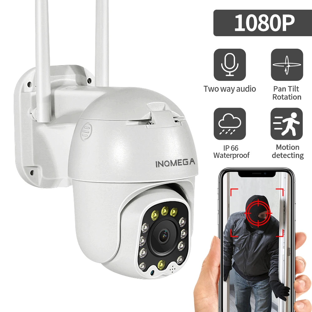 INQMEGA 4MP ИК HD камера YCC365 Puls открытый умный беспроводный дверный PTZ наружная