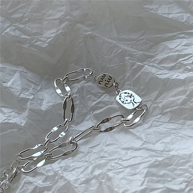 RUIYI реальные 925 стерлингового серебра в Корейском стиле Стиль простой дизайн