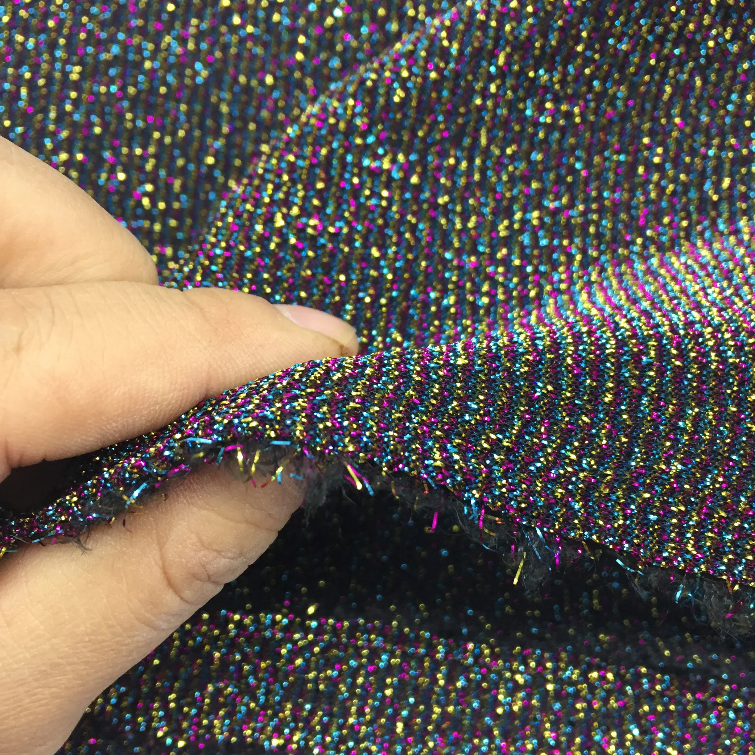 DIY ремесла фон сценическое шоу одежда свадебное украшение аксессуар Многоцветный эластичный модное платье люрекс блестящая ткань S0380L