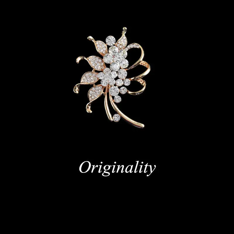 

Dear-you Creative diamond-studded high-end luxury crystal brooch ladies all-match suit clothes accessories corsage brooch
