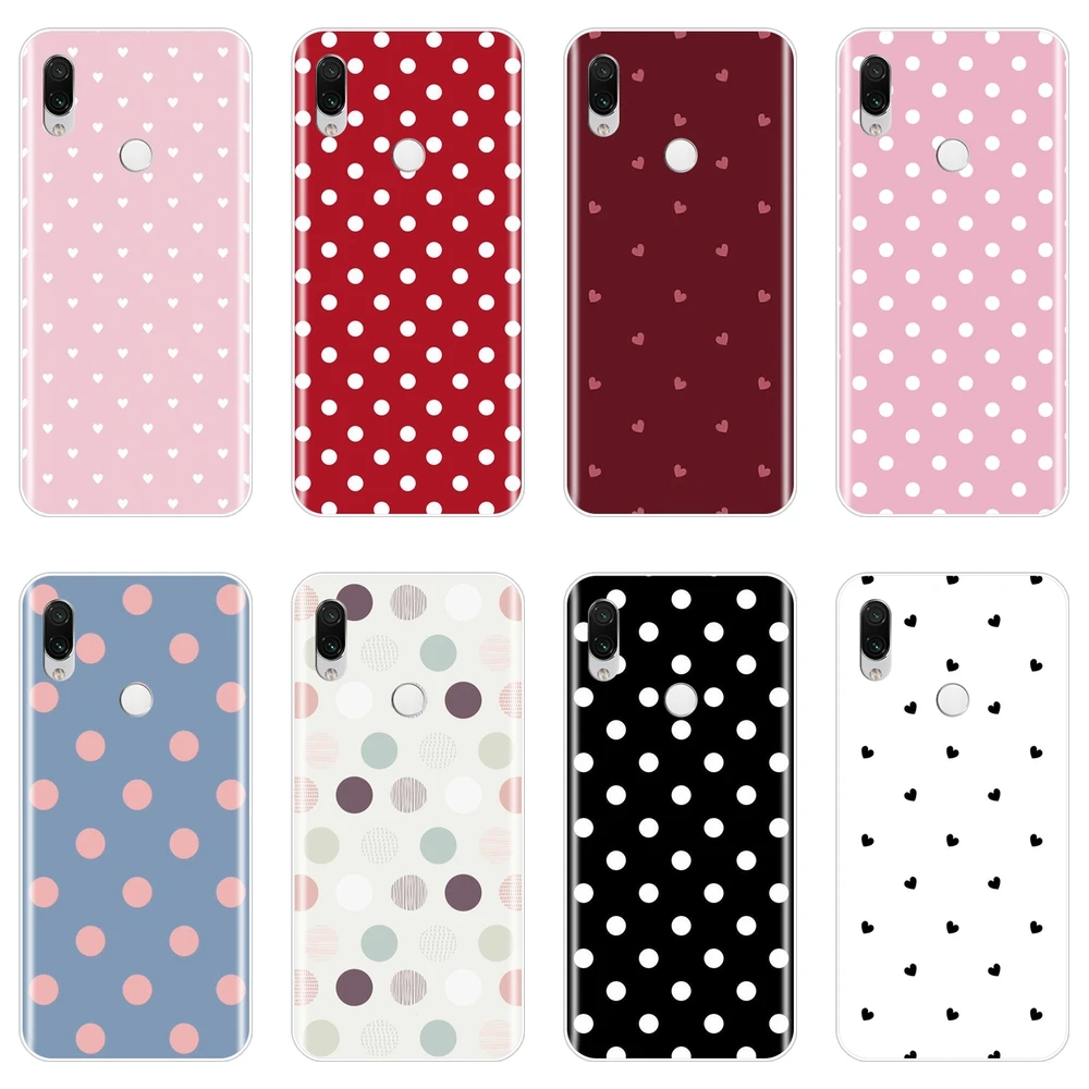 Чехол для телефона Xiaomi Redmi K20 PRO GO 7 7A Y2 Y3 силиконовая задняя крышка в горошек с