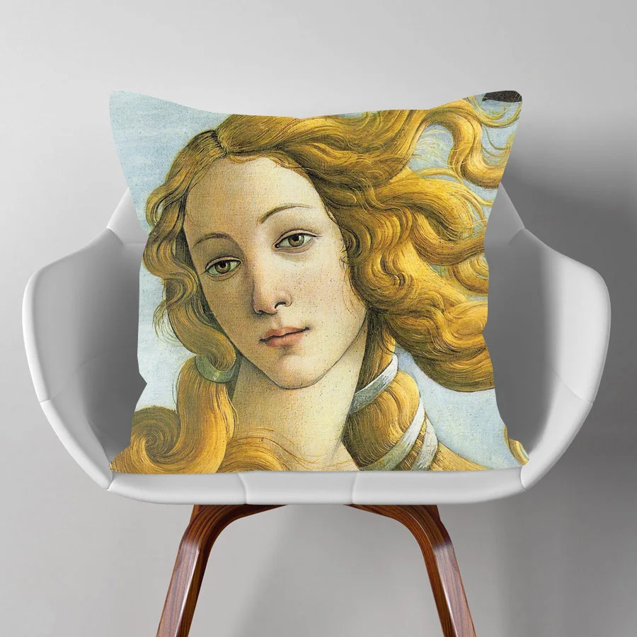 Европейские винтажные наволочки для портретной подушки с изображением девушки