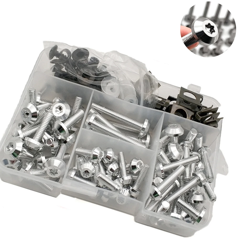 Универсальный мотоцикл обтекатель болты гайки комплект средства ухода за кожей