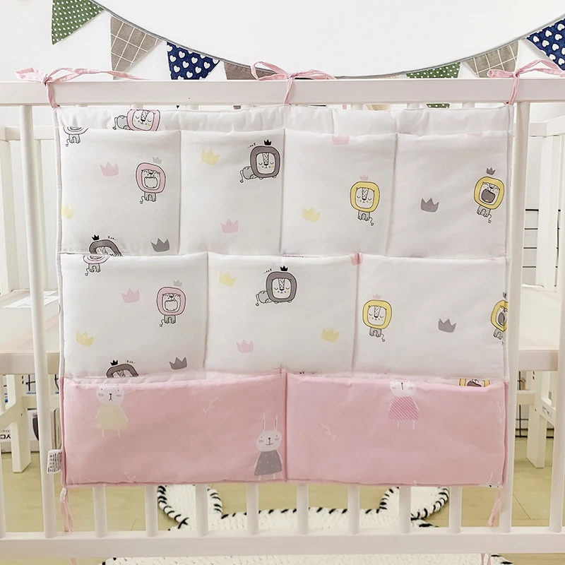 

1PC Cartoon Baby Crib Bedside Hanging Storage Bag 9 Pocket Toy Diaper Bottle Organizer Bed Baby Cot Bedding For Set Linen Baby