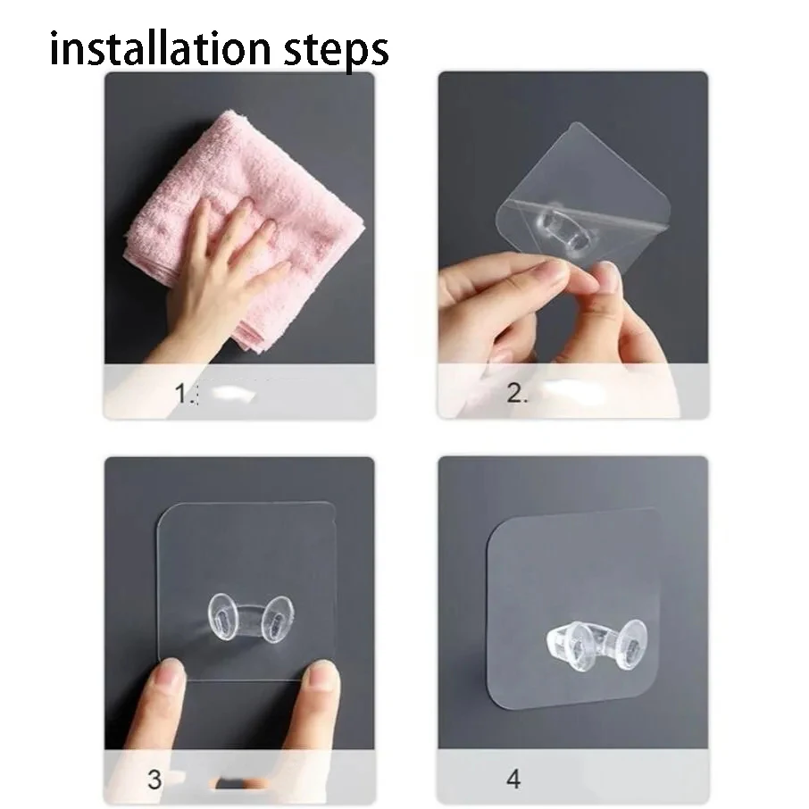 

5pc Transparent Hook Wire Rack Power Plug Storage Socket Holder Wall Hook Cable Winder Office Home Storage Hook