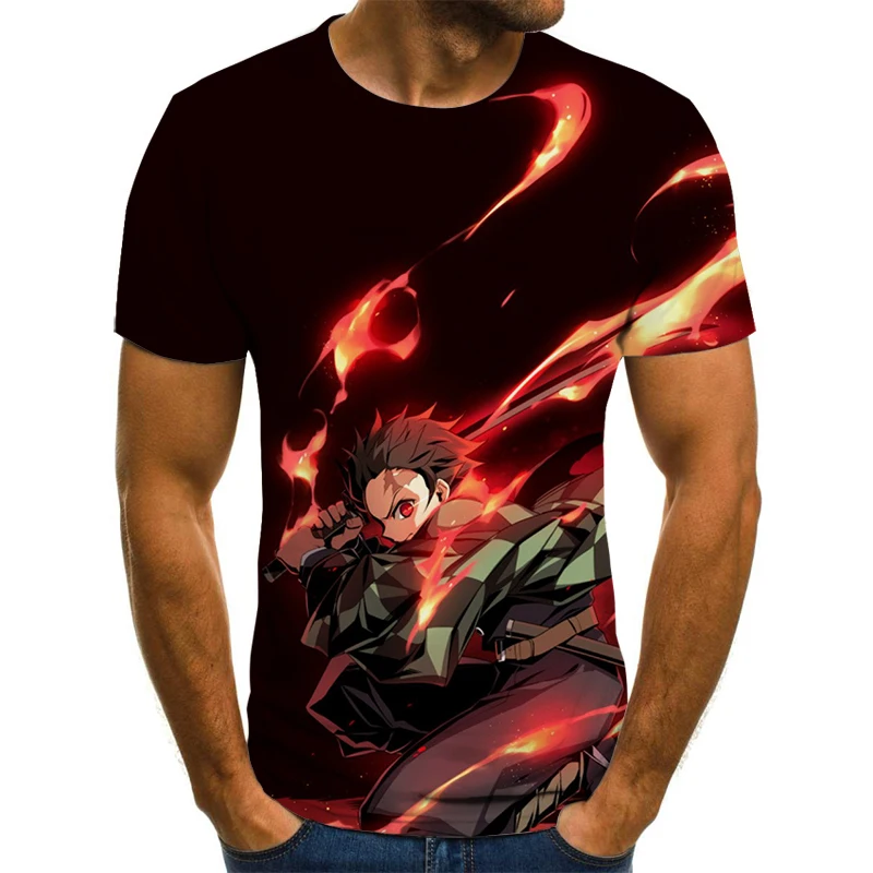 

2021New 3DT men's T-shirt ninja 3d printing pattern personality men's short-sleeved t-shirt fabric comfortable and breathable