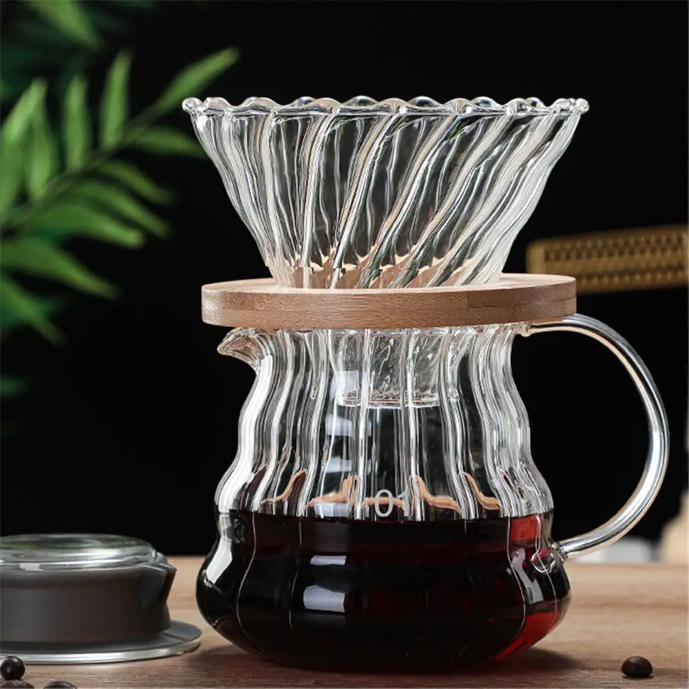 

Carafe Drip Coffee Pot 300ml 500ml 700ml Pour Over Glass Range Coffee Server Coffee Kettle Brewer Barista Percolator Clear