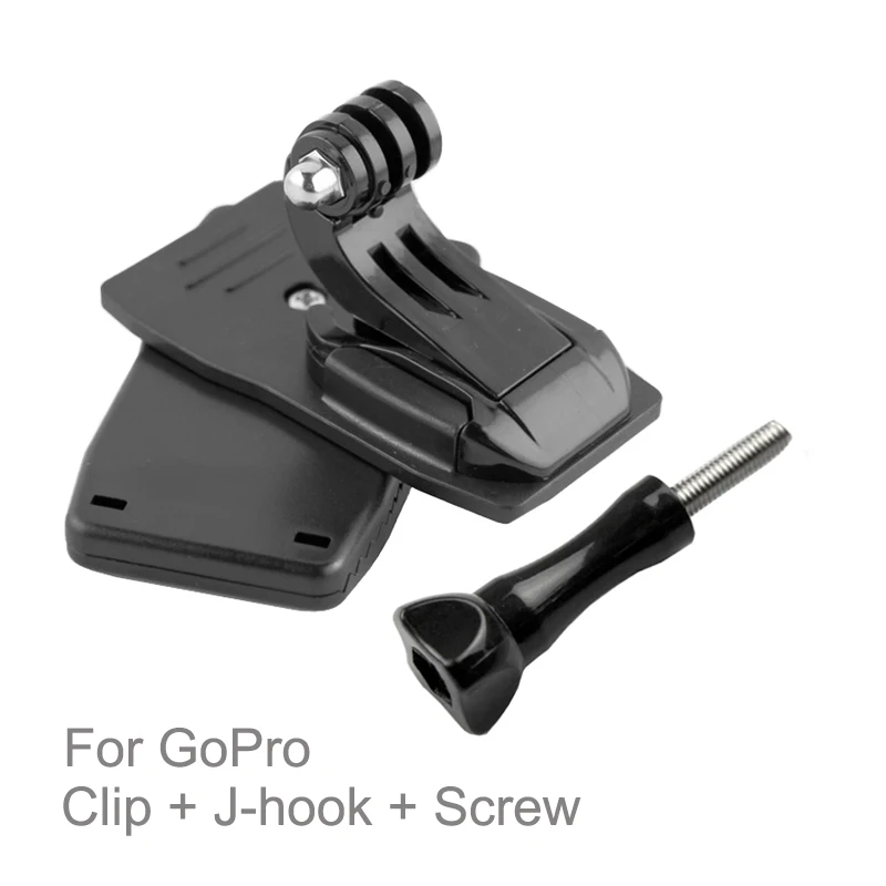 For GoPro Поверните рюкзак Шляпа Клип зажим w/j-крюк винт Крепление Адаптер для GoPro Hero 8 7 6 5 4 Yi 4K Eken Sjcam аксессуары для экшн-камеры - Цвет: For GoPro