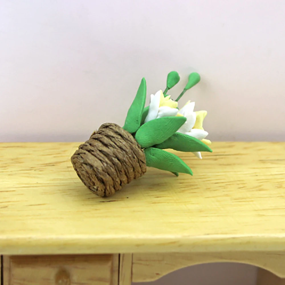 Миниатюрные аксессуары для кукольного домика миниатюрное Горшечное растение с