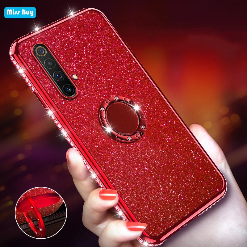 6 22 &quotШикарный чехол со стразами и блестками для Oppo Realme 3 тонкий силиконовый