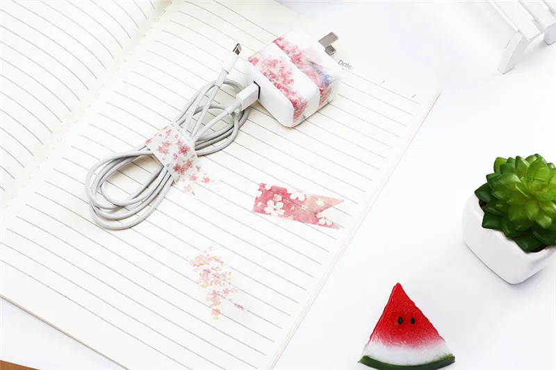 Сакура цветок фольга каваи Васи Лента Скрапбукинг маскирующая Лента наклейки Скрапбукинг васитапэ стиральная лента sumikko гураши 02518