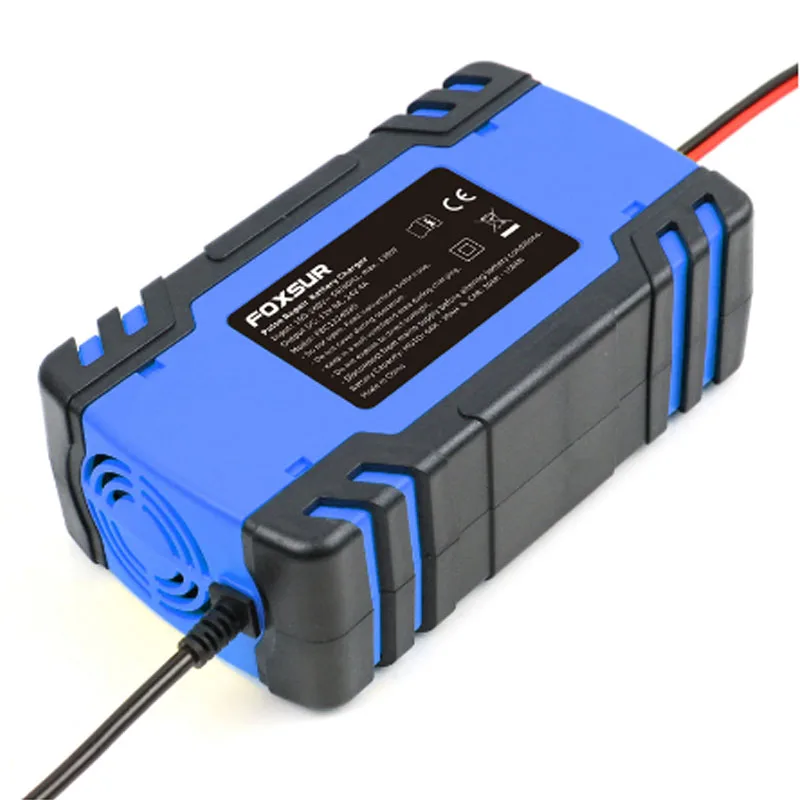 Зарядное устройство FOXSUR для автомобилей и мотоциклов умное зарядное свинцово