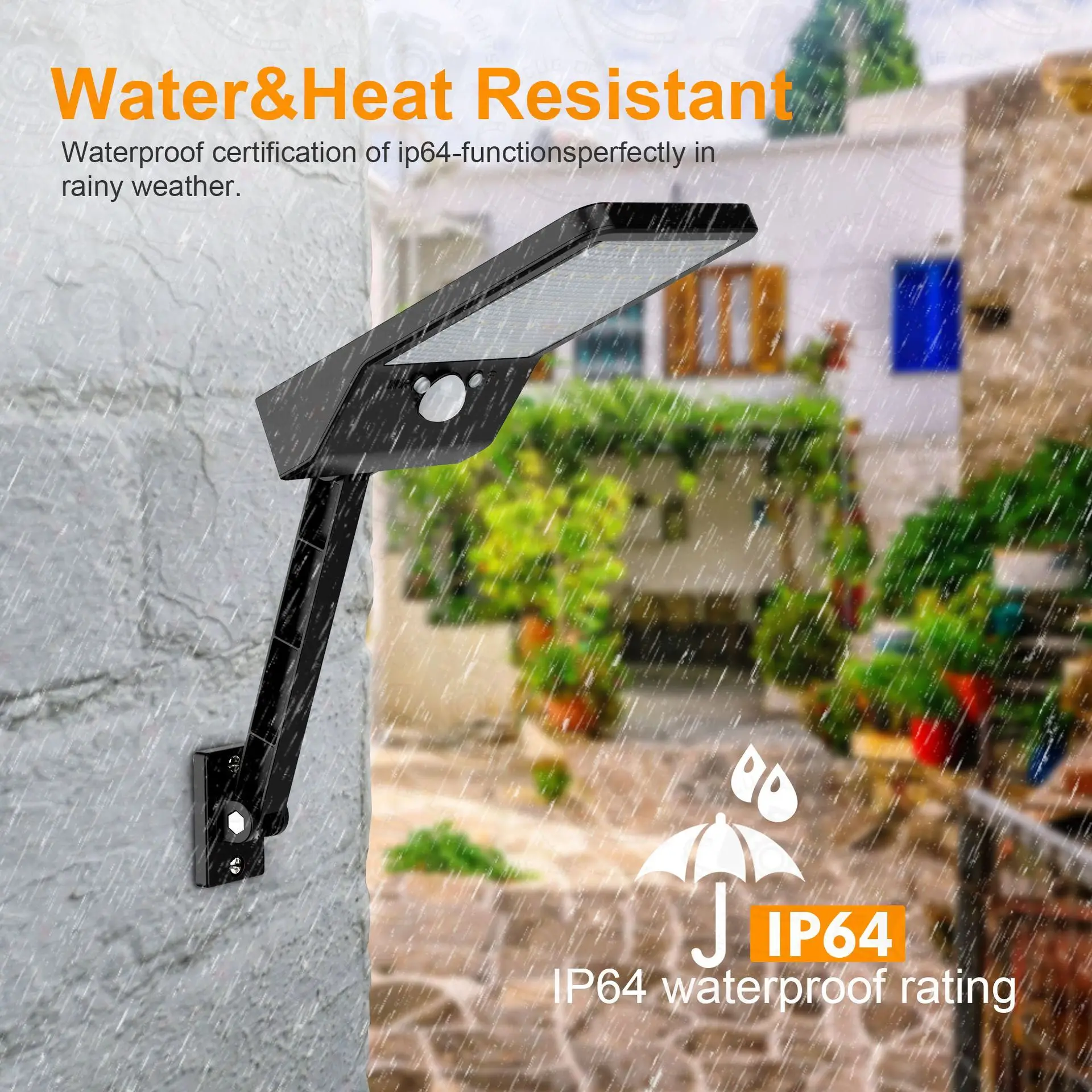 

New in 2021 800lm 56Led Solar Light Outdoor Waterproof Lighting For Garden Wall path Rotable Pole Lamp 3 Modes
