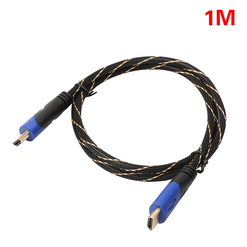 Плетеный кабель HDMI разъем Папа папа позолоченный штекер скорости кабели для