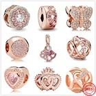 Бусина-Шарм сердечко из серебра 925 пробы для браслета