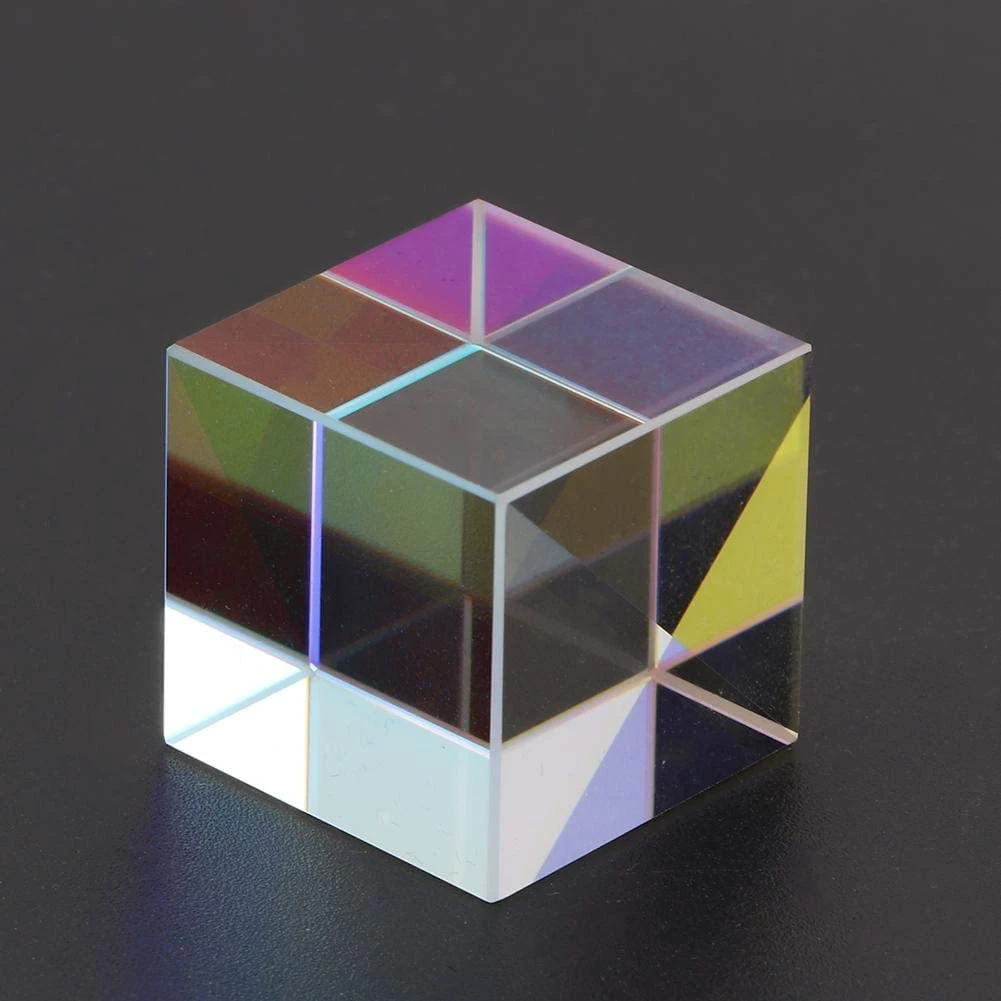 

Square Cube Prism Optical Stained Glass Light Refractor Rainbow Photography Tool High Quality Hexahedron Prism Party Home Decor
