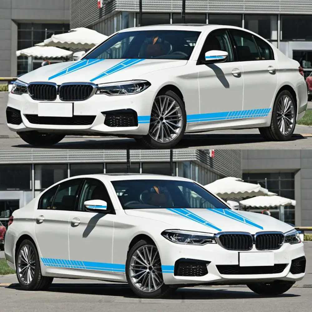 

Car Side Stickers For Audi BMW Ford Volkswagen Toyota Honda Stripe Auto Vinyl Film Rearview Mirror Sticker Car Tuning Accessory