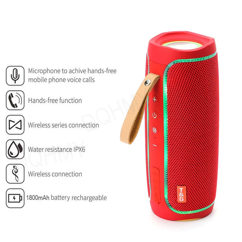 

Powerful LED Light Wireless Speakers Portable Outdoor TWS Subwoofer Audio Center Support Bluetooth FM Radio Computer PC SoundBox